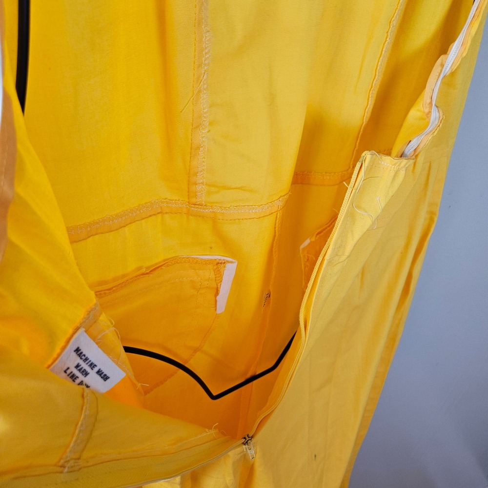 Vintage‎ Wide Leg Halter Jumpsuit Sz XS S Yellow Open Back - Picture 13 of 14